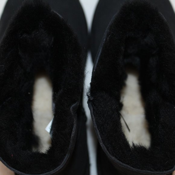 UGG BAILEY CRYSTAL MINI SUEDE SHEARLING BOOTS - Picture 7 of 8